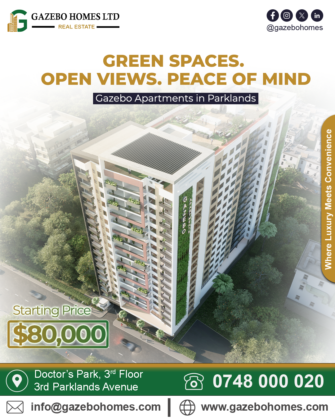 Green spaces & open views
